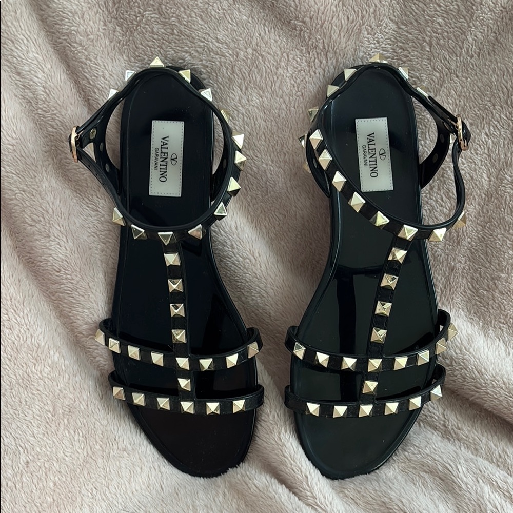 Valentino Black Studded Women's Sandals